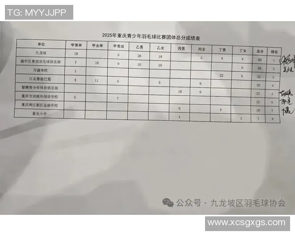 重庆羽毛球队在全国羽毛球耐力排行榜中荣获第五名的佳绩引发关注